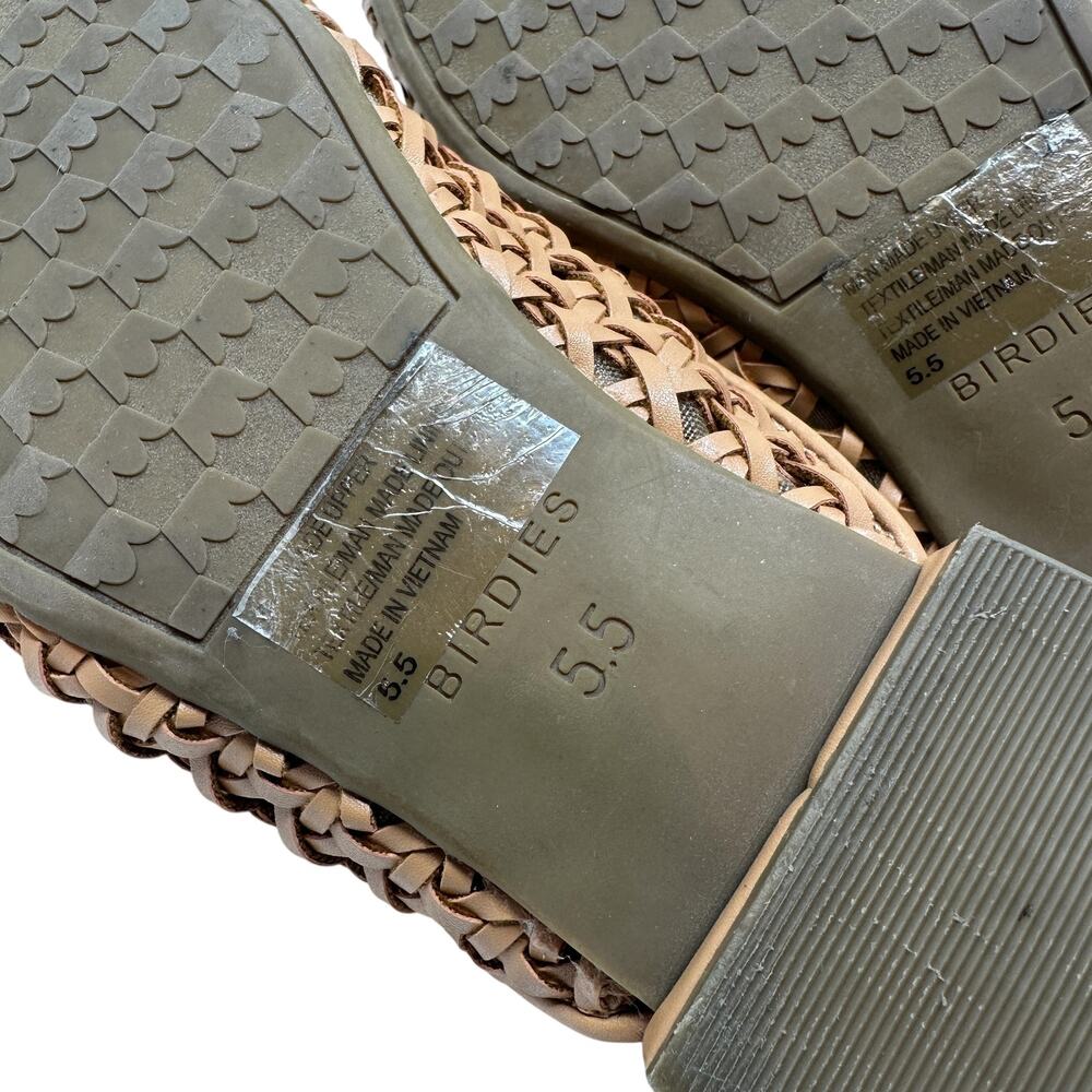 Birdies The Phoebe Woven Mule Flats Rattan‎ Faux Leather Tan Size US 5.5 - Picture 13 of 14